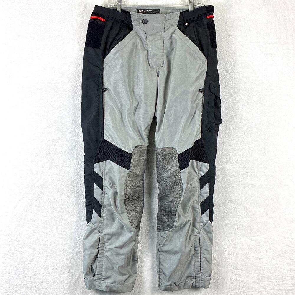 BMW Motorrad Rallye Pants Men 44R (54) Gray Black Padded Motorcycle Biker Racing